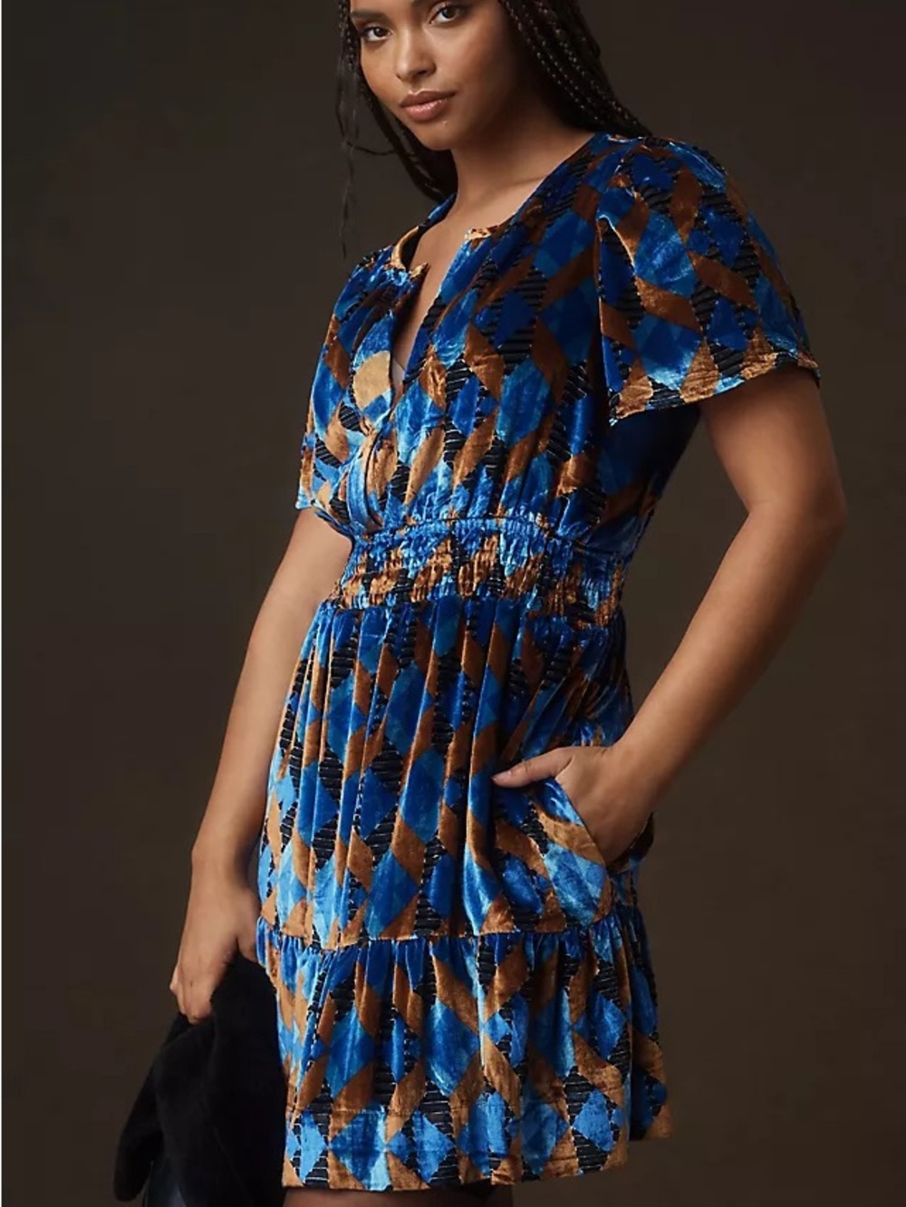 Anthropologie Somerset Mini Dress: Velvet Edition